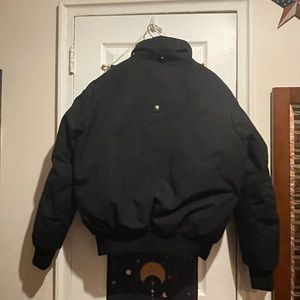 Moose Knuckles ballistic bomber unisex jacket,black, size L/G but it runs size M